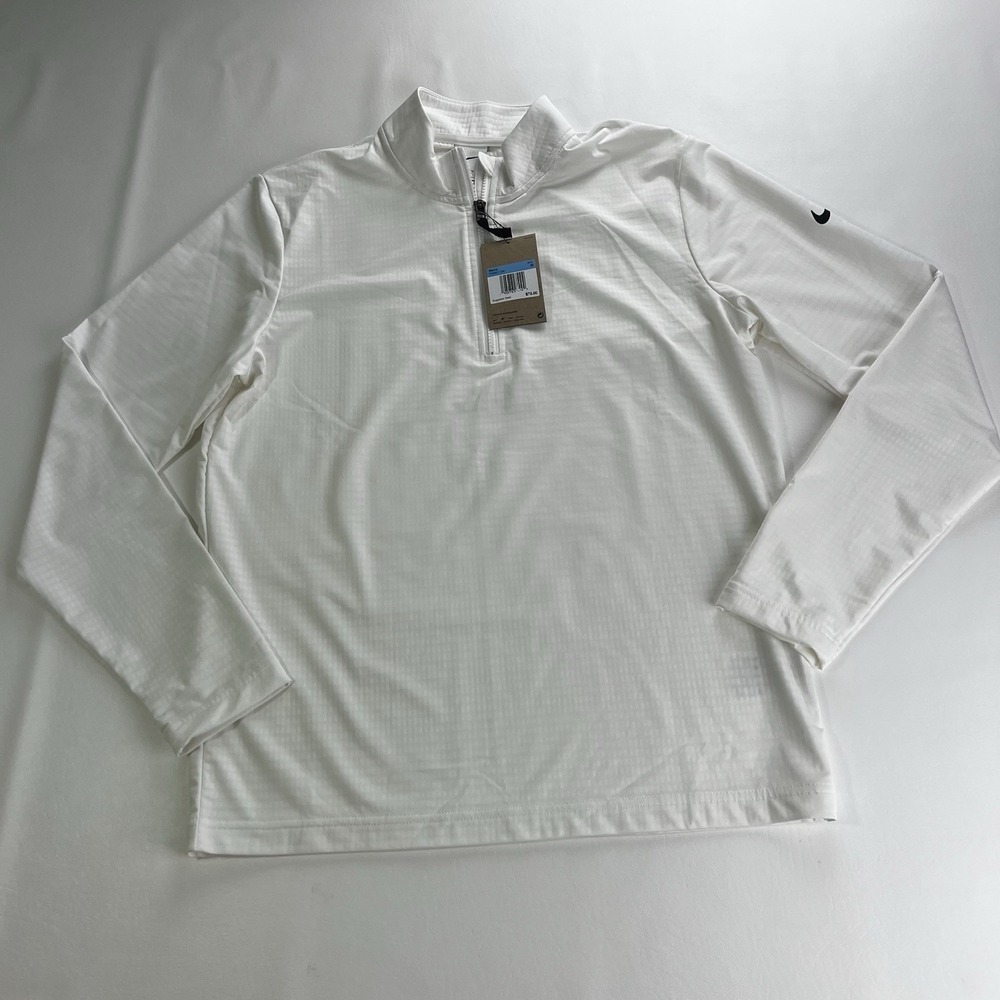 NWT Nike Dri-FIT 1/2-Zip Jacket Men's Sz M White FD5837-100 $75